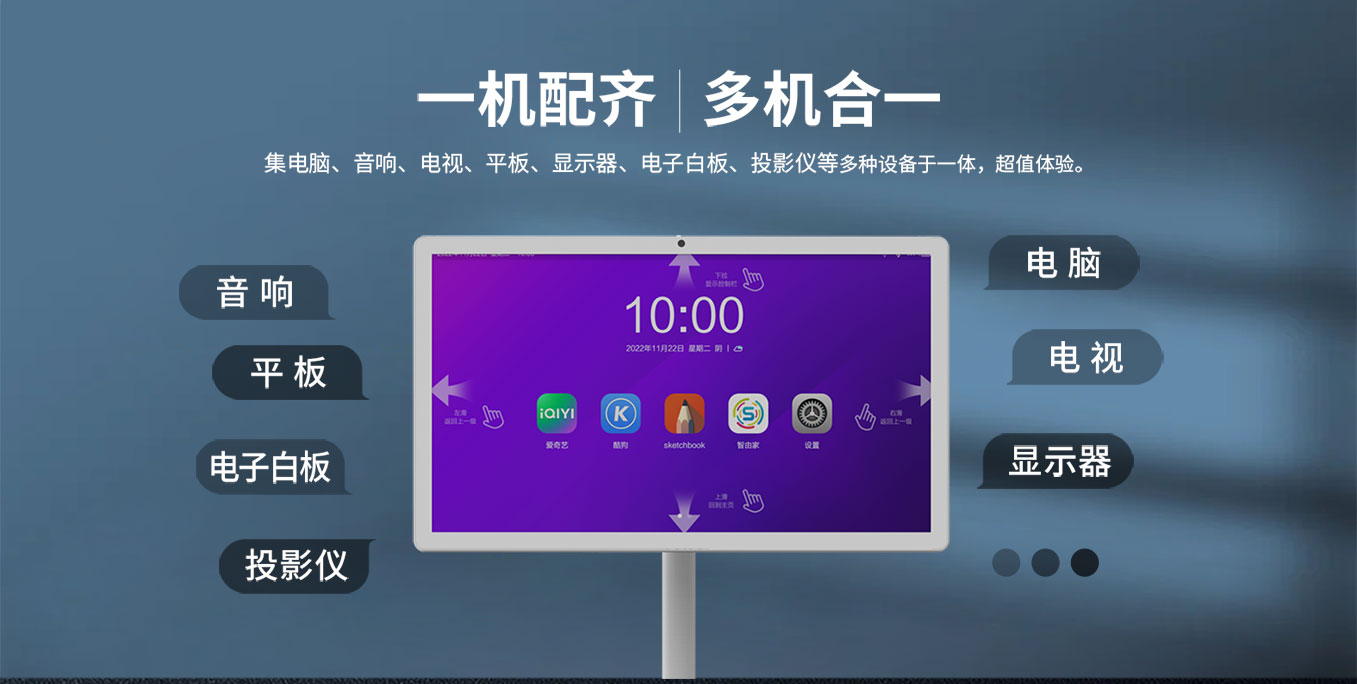 人生就是博科技25寸智由屏闺蜜机集白板电脑投影仪等设备于一体