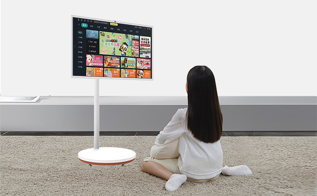 人生就是博科技25寸闺蜜机自带移动支架，可全屋移动